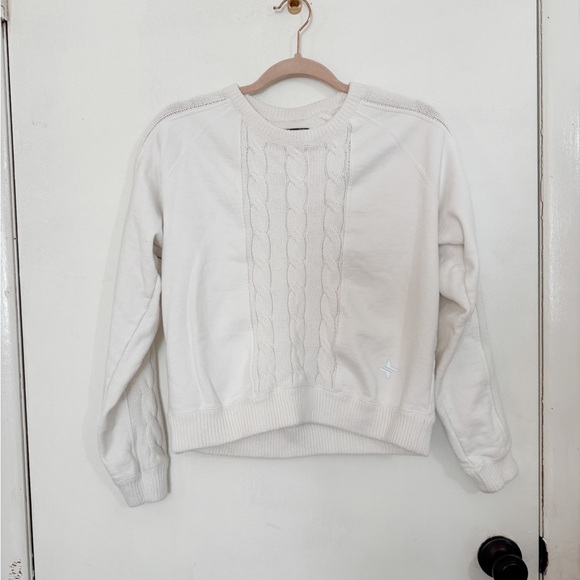 Tuckernuck White Cable Knit Reid Sweatshirt - Picture 7 of 12